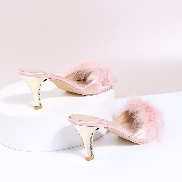 Dress Shoes Womens Sandals New Summer Fashion Pointed Closed Toe Heels Sexy High Women Designers Female