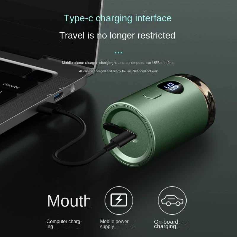 Mens mini razor car portable digital display rechargeable waterproof wet and dry razor for men women travel home essential razor W250625