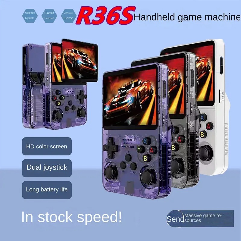 New R36s Retro Handheld Video Game Console Consolas Classic Open Source Linux System Games Players 3.5Inch IPS Screen