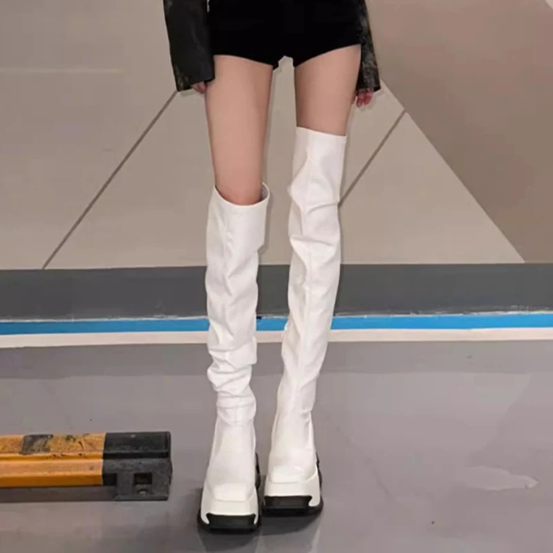 Women Punk 10 CM Platform Boots Spice Gir Sexy Shoes Chunky Motorcycle Simplicity Boot Cool Nightclub Party Casual Outdoor Shoes 250623