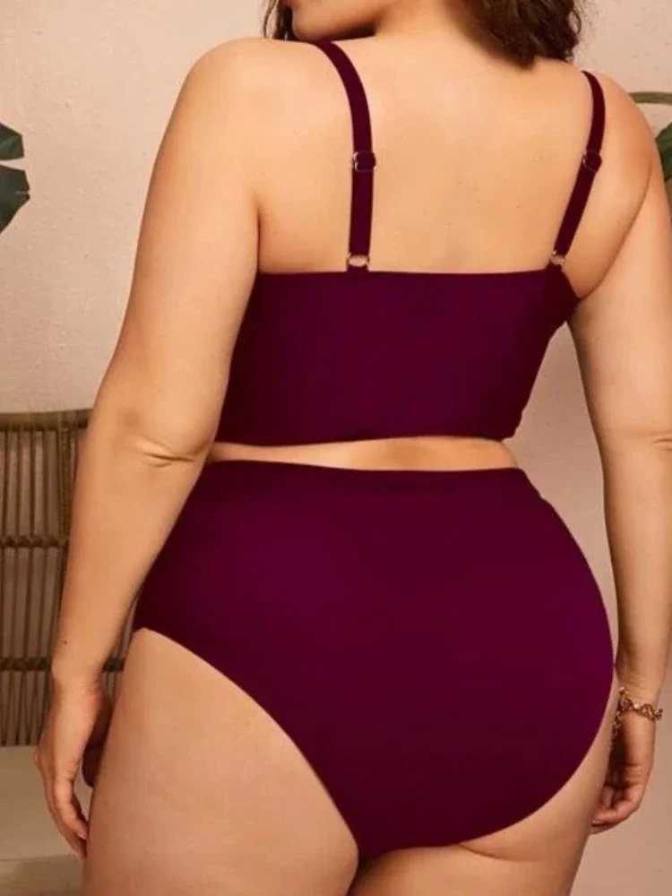2025 New Plus Size Swimwear Women Push Up Bikini High Waist Bikini Set Underwire Swimsuit Bathing Suit Beach Tankini Mujer 4XL XJ250624