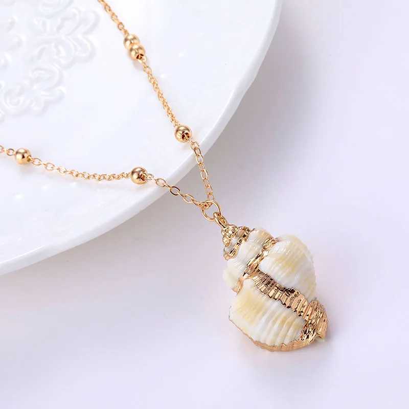 Hot Bohemia Conch Shells Necklace Sea Beach Pendant Necklace For Women Female Cowrie Summer Party Gift Jewelry V250625