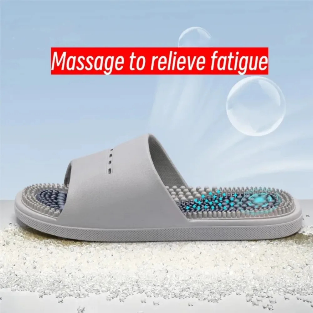 PVC Home Slippers for Men Women AntiSlip Acupoint Massage Mens Soft House Womens Male Slippers 250624