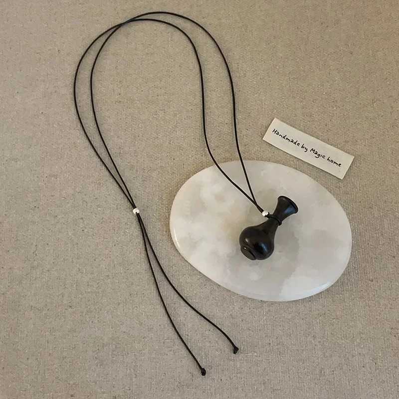 Wooden Pendant Necklace Female Fashion Sweater Chain V250625