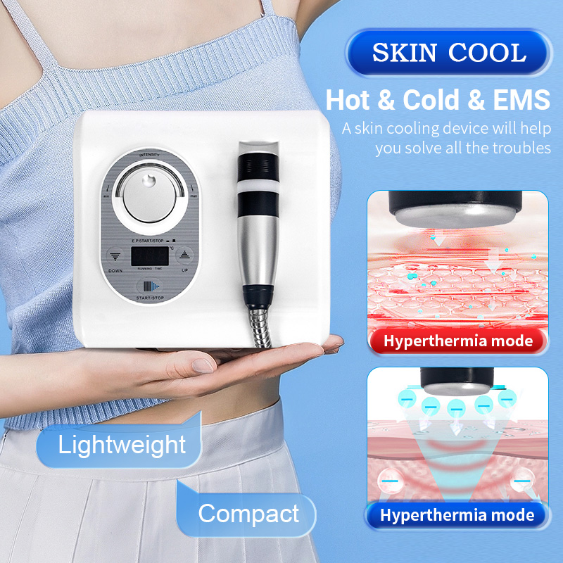 Portable Cool And Hot Facial Electroporation Cryotherapy RF Beauty Machine Anti Aging Skin Rejuvenation Skin Cooling Tight Device