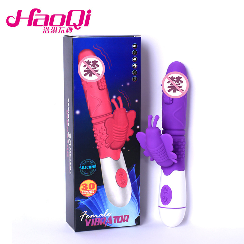 Haoqi Fun Adult Toys Double-Headed Vibrator Female Masturbator Sex Toy AV Massager