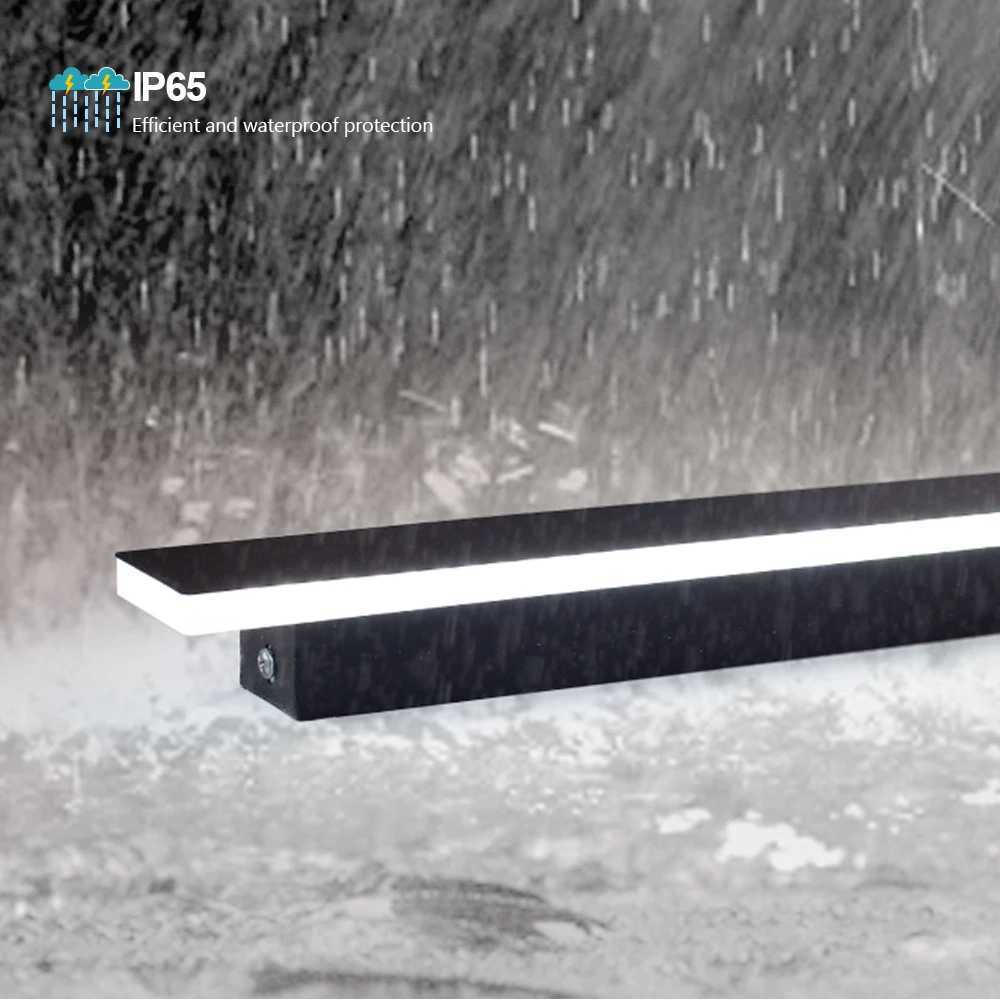 2/1 PCS Dimming Waterproof LED Long Wall Sconce Lamp Garden Decoration Outdoor Lighting 85-265V LED Wall Light External Sconce XJ250624