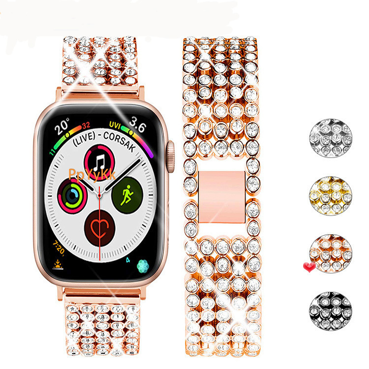 Luxury Premium Light Full Rhinestone Universal Watch Band for Apple Watch Series 1-9 and SE