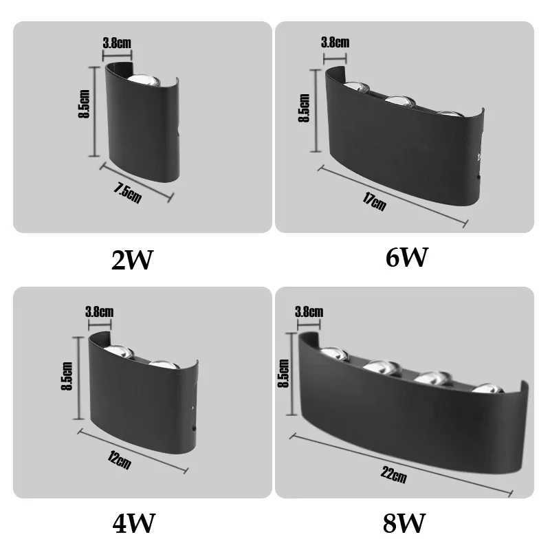 110v 220v LED Wall Light Interior Lamps IP65 Waterproof Bathroom Home Outdoor Bedroom Garden Bedroom Decoration Wall Lamps XJ250624