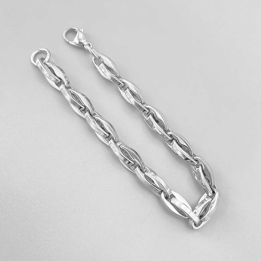 ELANDIS Mens Retro Lip Chain Bracelet Waterproof Stainless Steel Link Wristband Rock Punk Jewelry Gifts X250625