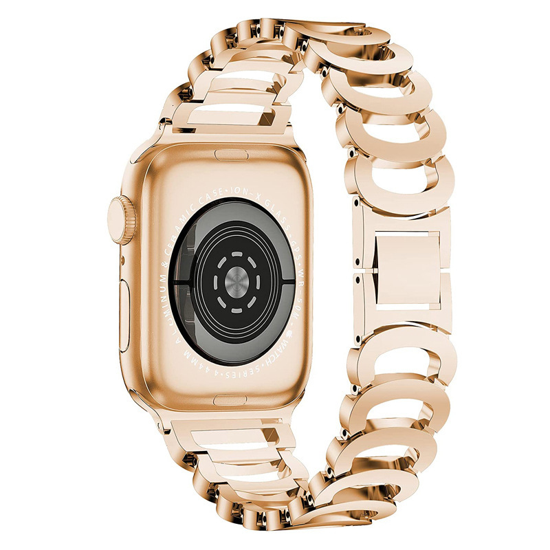 Luxury Premium Designer C-Shaped Rhinestone iWatch Band New Sparkling Metal Strap for iWatch Series 1-8 Elegant Glamorous Bling Accessory
