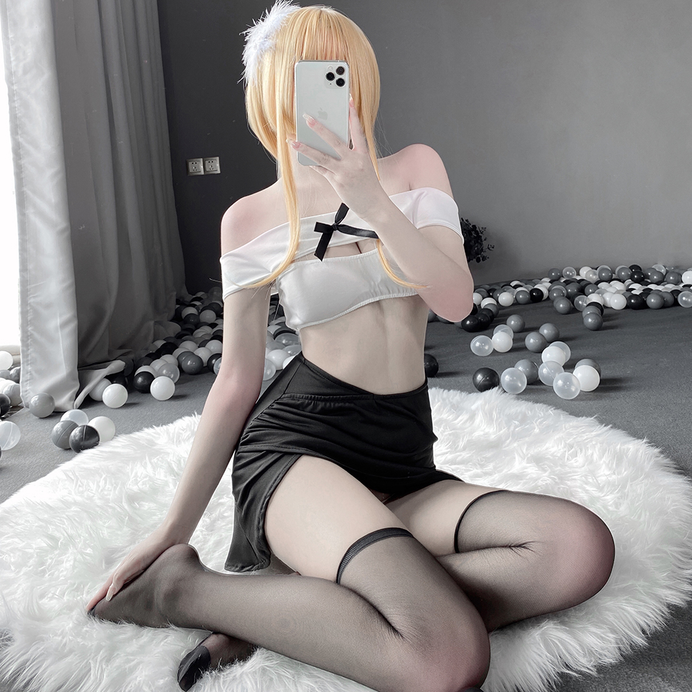 Seductive Secretary OL Sex Sleepwear - Transparent Date Teasing Uniform Set 2470