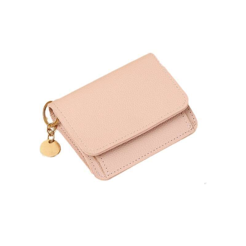 Women's Short Wallet Korean Style Ins Solid Color Simple Card Holder Student Mini Zipper Coin Purse for Women