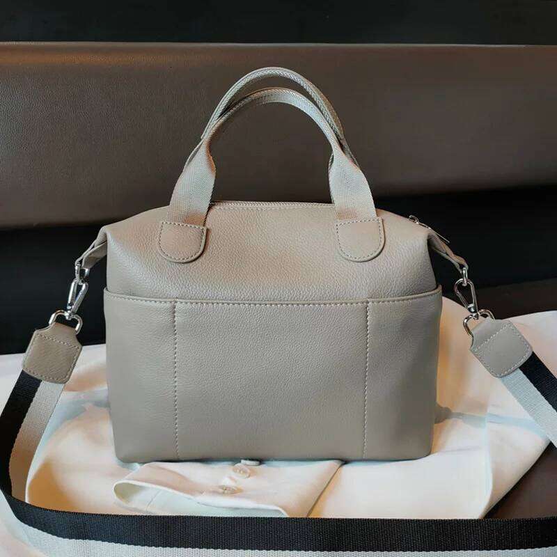 Luxurious Design Bags Female Commute Genuine Leather Messenger Bags Fashion Solid Color Lady Shoulder Bag Large Capacity Women Casual Handbag New 2023