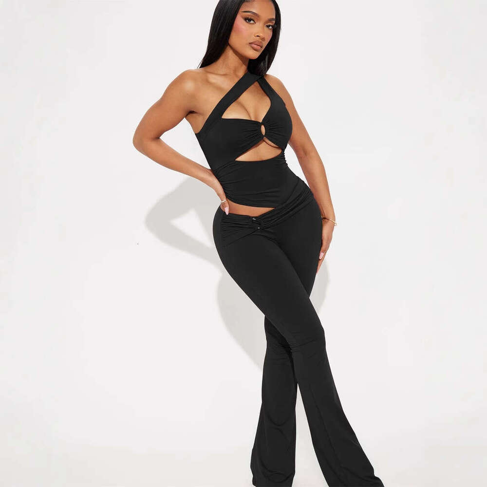 Summer New Women's Sexy Off-Shoulder Sleeveless Backless Tube Top Bodycon Jumpsuit B5