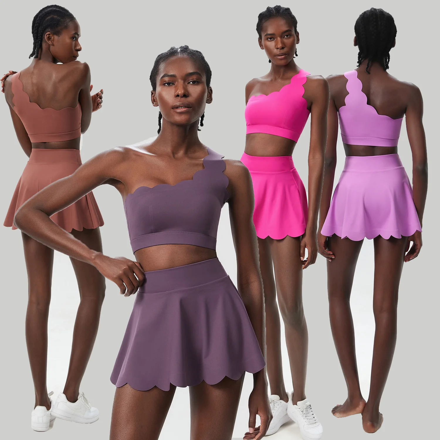 Women Two Pieces Fitness Yoga Set Summer Outdoor Running Suit Breathable Quick Dry Short Sportswear Female Tennis Clothes 250616