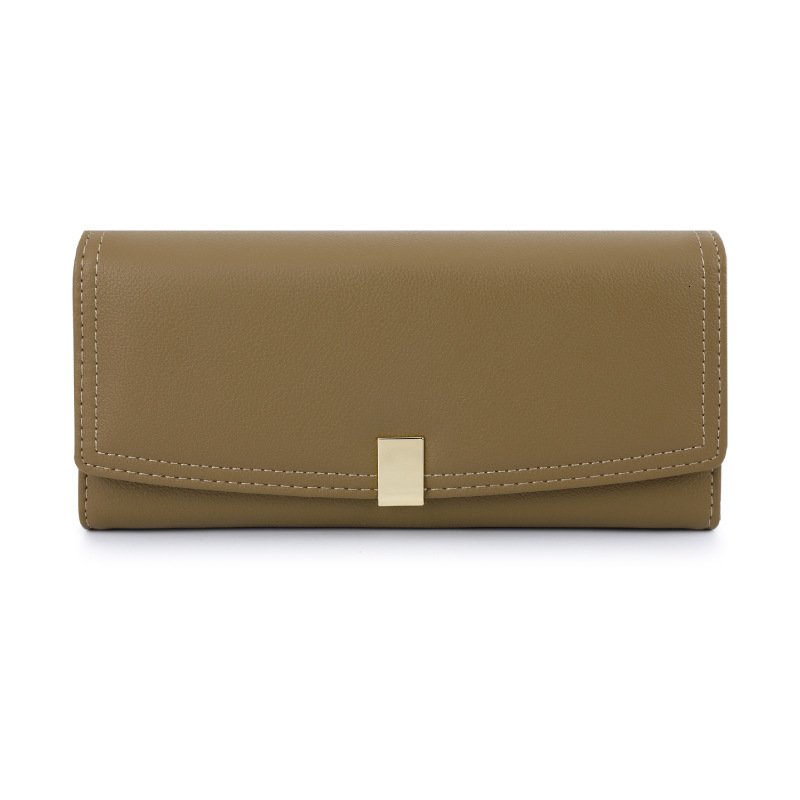 Free Shipping 2025 New Designer Bag New Dark Color Korean Style Wallet Long Large Women's High-end Foreign Trade Clutch Purse