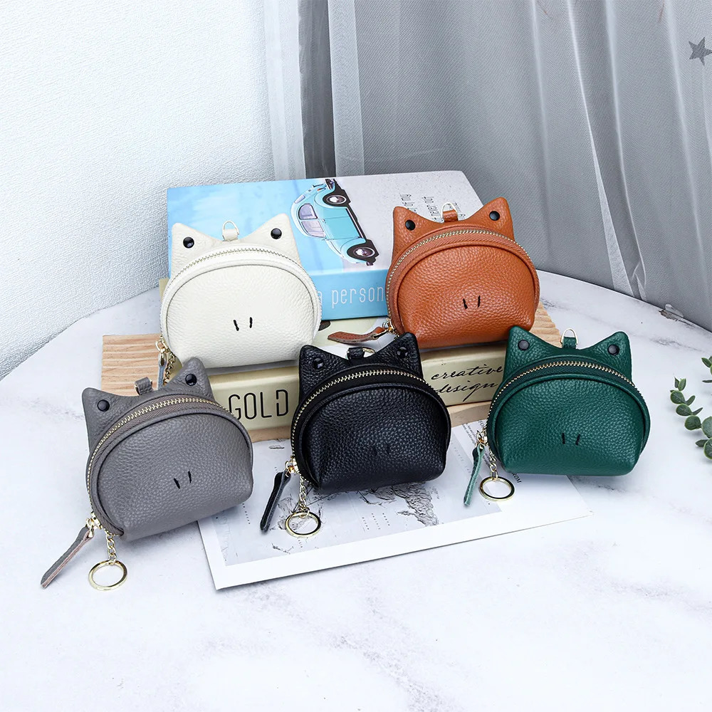 Small Leather Coin Purse for Women Cute Frog Change Purses Zipper Coin holders Wallet with Key Chain 250623
