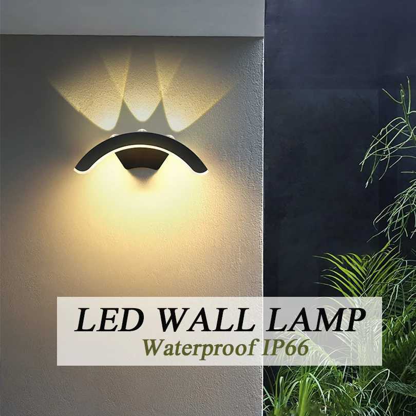 Waterproof IP66 Outdoor Wall Light 10W LED Wall Lamp Sconce Balcony Garden Decoration Lighting Lamp AC110V 220V XJ250624