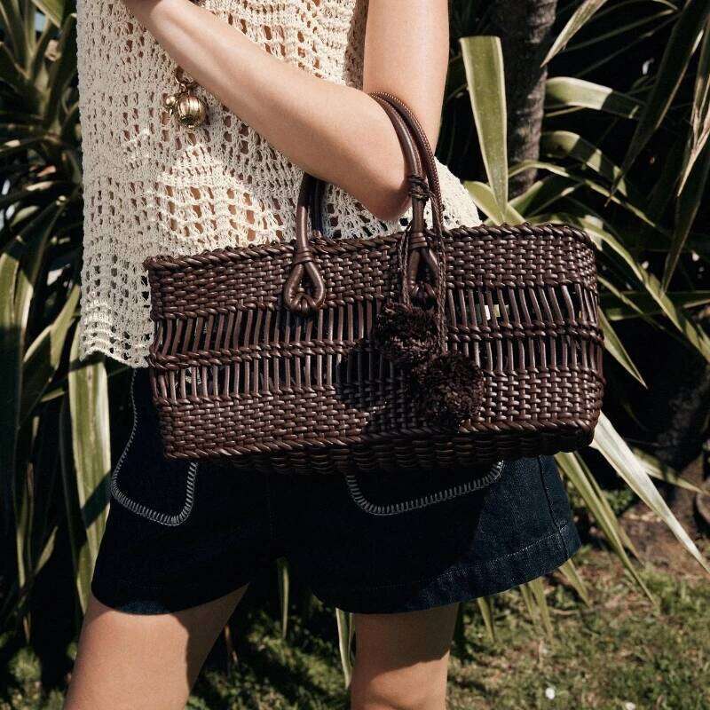 BRAIDED Handbag, New Designer Handbag, Spacious Tote With String, Large Capacity Women's Travel Lage Bag