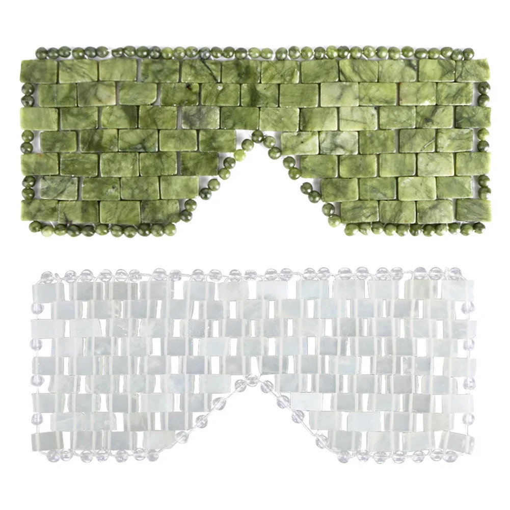 Jade Eye Mask Facial Cooling Mask Alleviate Puffiness Jade Stone Eye Cover Relieve Wrinkles AntiAging for Cold Therapy 250619