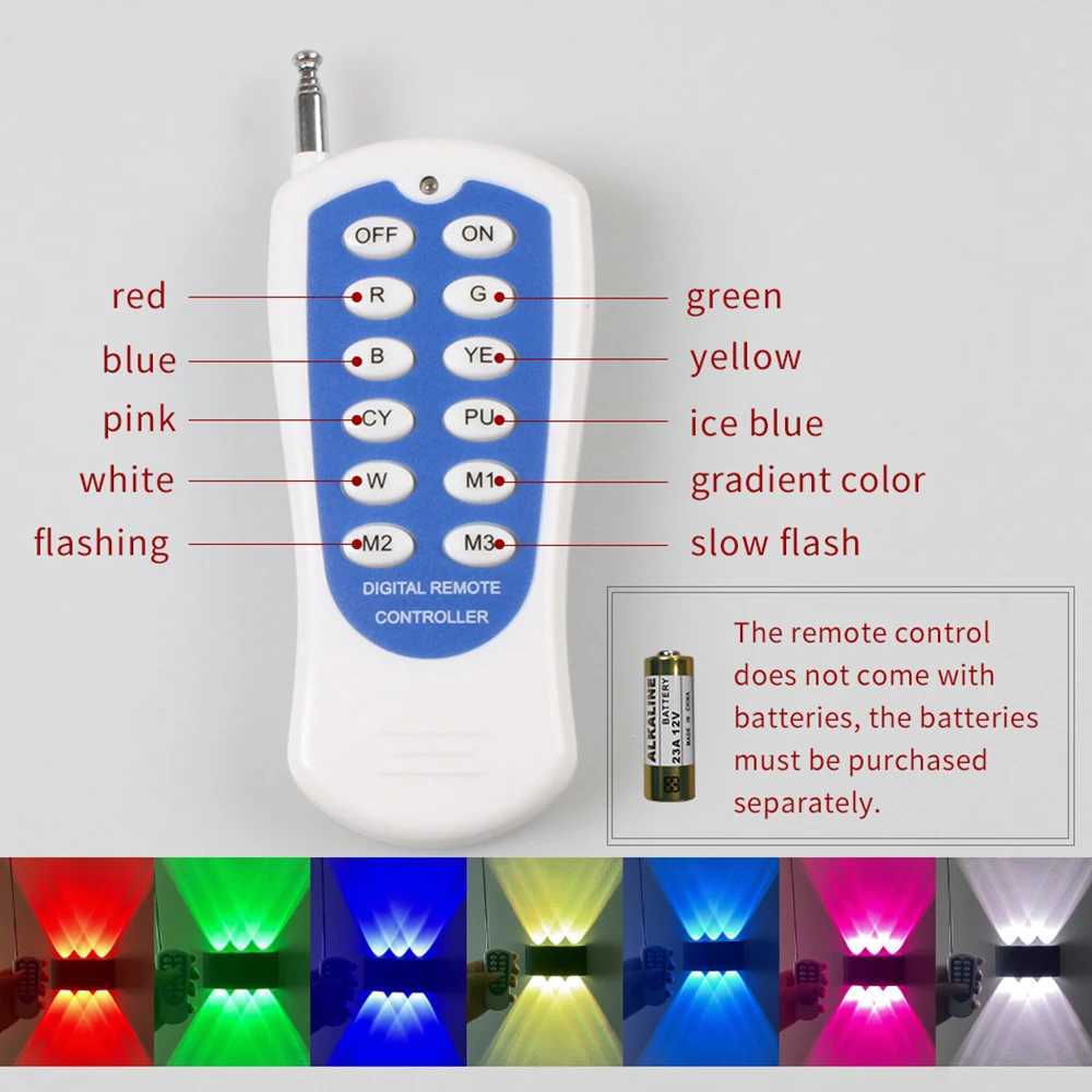 IP65 RGB LED Wall Lamp Outdoor Waterproof Garden Lighting Aluminium 2W 6W 8W 10W 12W Indoor Bedroom Living Room Stair Wall LightXJ250624