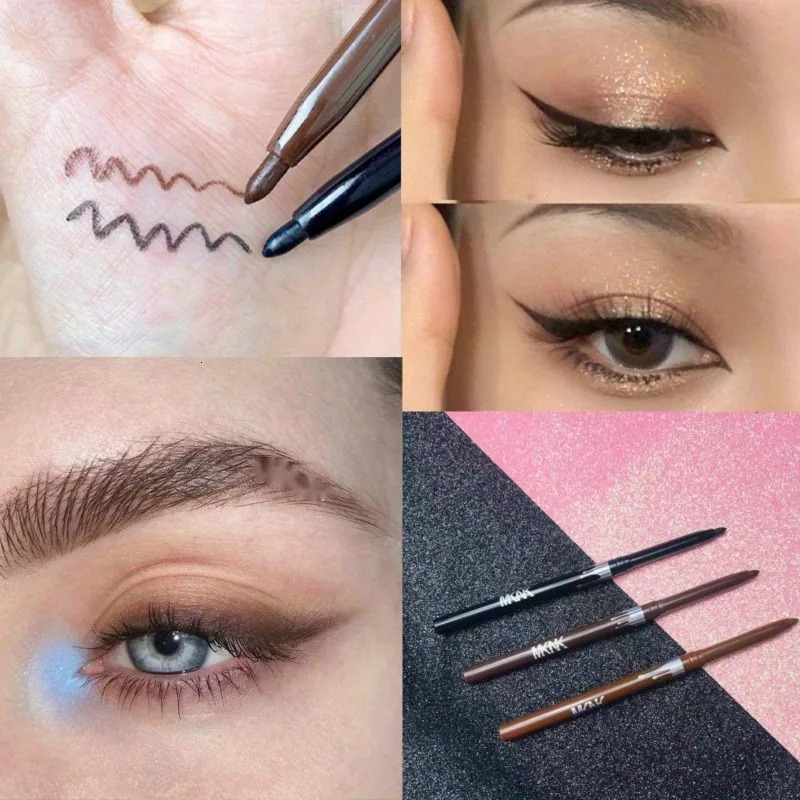 Smooth Eyeliner Gel Pencil Waterproof Long-lasting Ultra-fine Natural Soft Non-Smudge Black Brown Eyeliner Pen Makeup for Eyes 250625