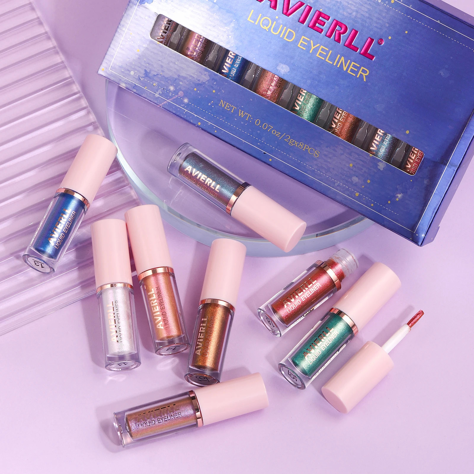 Chameleon Eyeliner Set 8 Colors Long-lasting Waterproof Glitter Liquid Eyeshadow No Smudging Fast-drying Eye Makeup Gift 250625