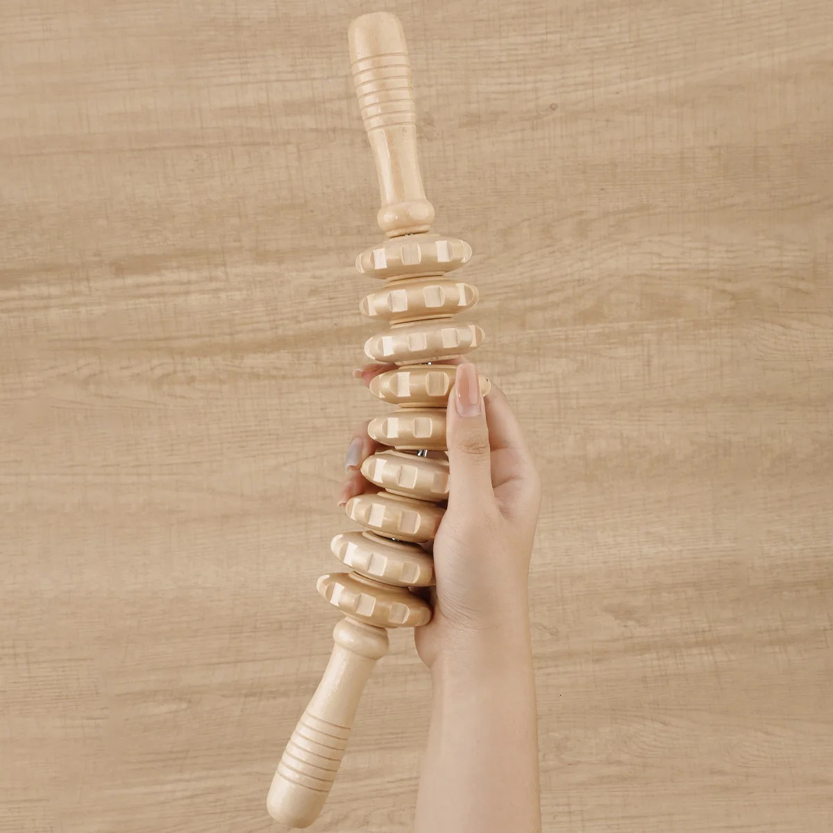 Wooden Therapy Massager Roller Trigger Point Massager Stick for Fascia Cellulite Muscle Abdomen Body Muscle Belly Relief Too 250619