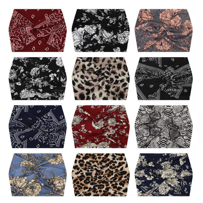 Bohemian cashew elastic cotton sports hair band women's wide brimmed headband Headband Headdress 250615