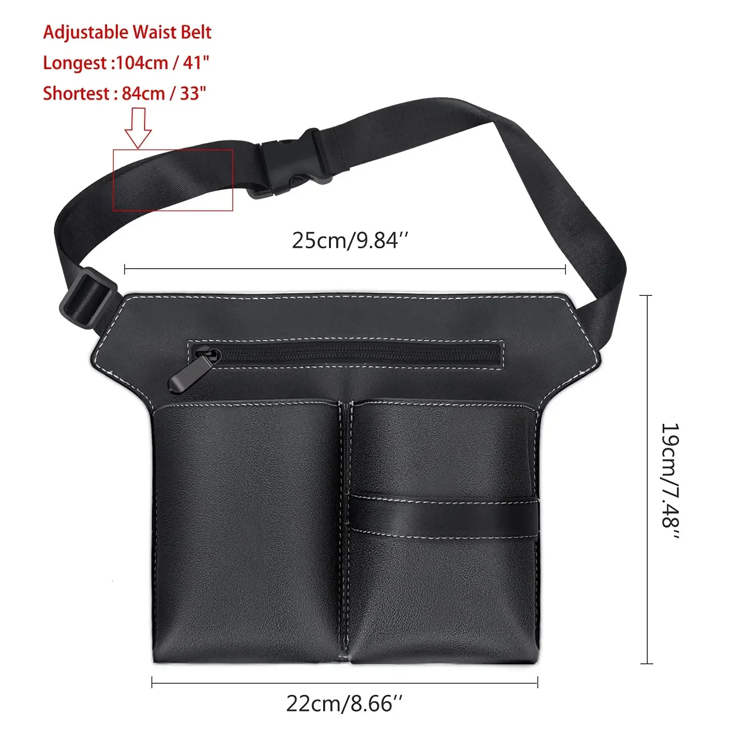 2025 Hair Scissor Bag Clips Comb Case Hairdressing Barber Holster Bags Holder Tool Salon Waist Pack Belt PU Leather Bag 250625
