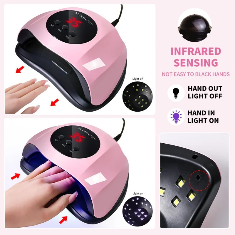 Nail Art Tools Nail Dryer Machine UVLED Nail Lamp Nail Dryer for Nail Gel Polish Curing with Smart Sensor Manicure Pedicure Tool 250625