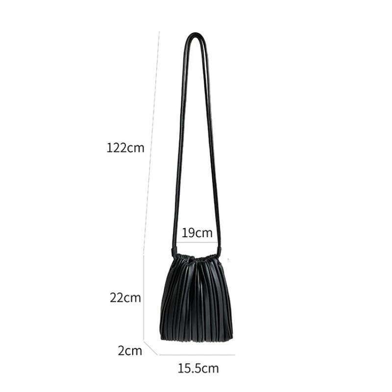 Summer Fashion New Crossbody Women's PU Single Shoulder Mini Versatile Pleated Casual Small Square Bag