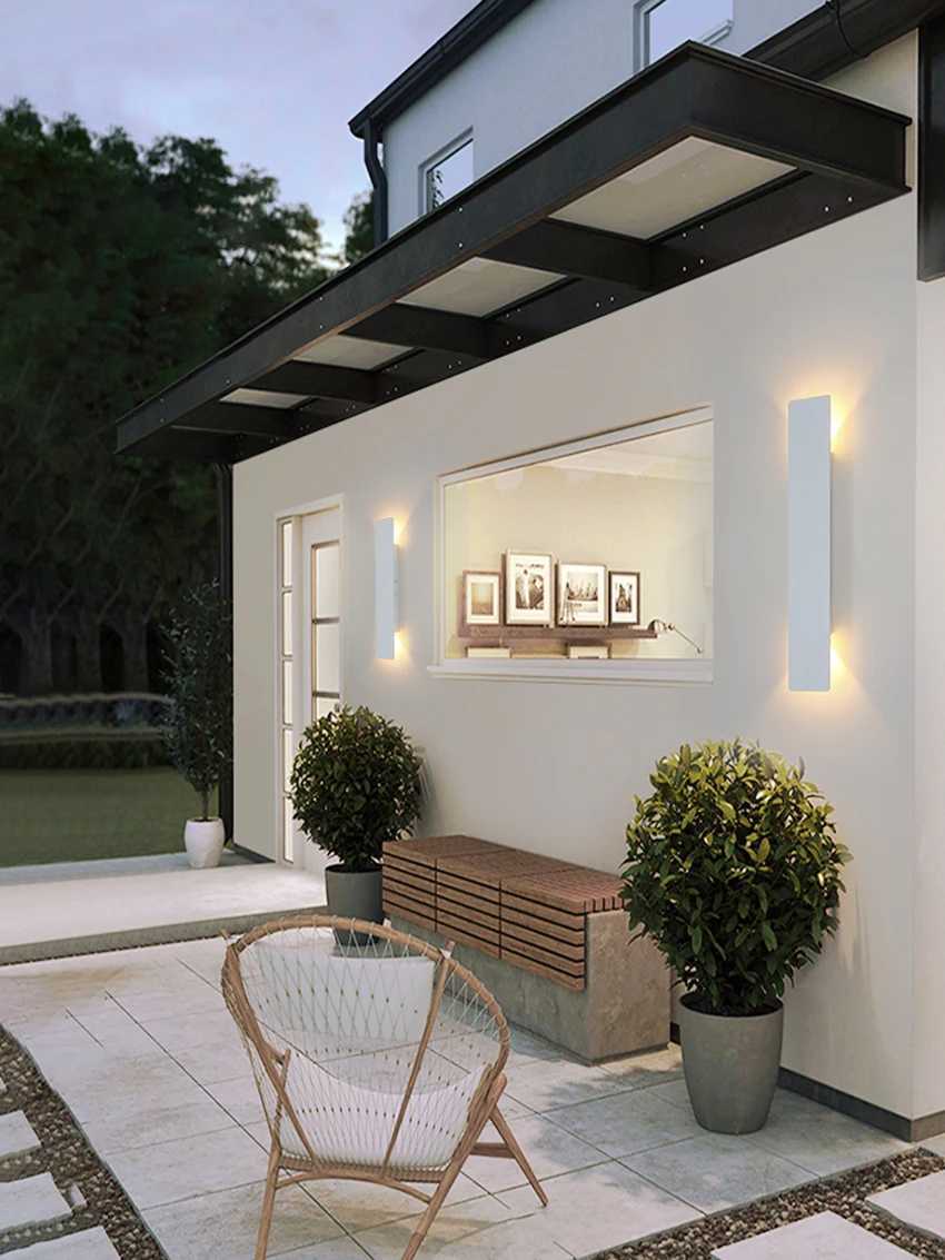 Modern LED Waterproof Outdoor Up Down Wall Lamp IP65 Aluminum 24w/18W/6W LED Wall Light Indoor Decorated Wall Sconce XJ250624