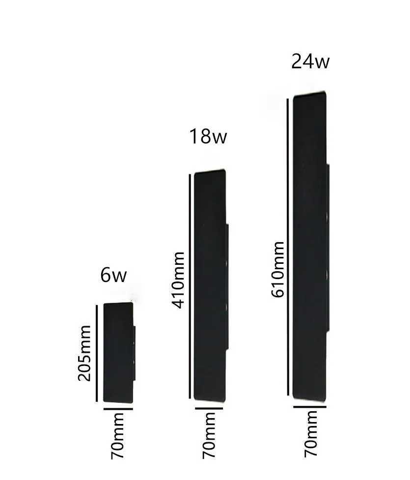 LED Wall Lamp Outdoor Waterproof Strip Wall Lights Porch Sign Lighting Courtyard Garden Decor Light Fixture Aluminum XJ250624