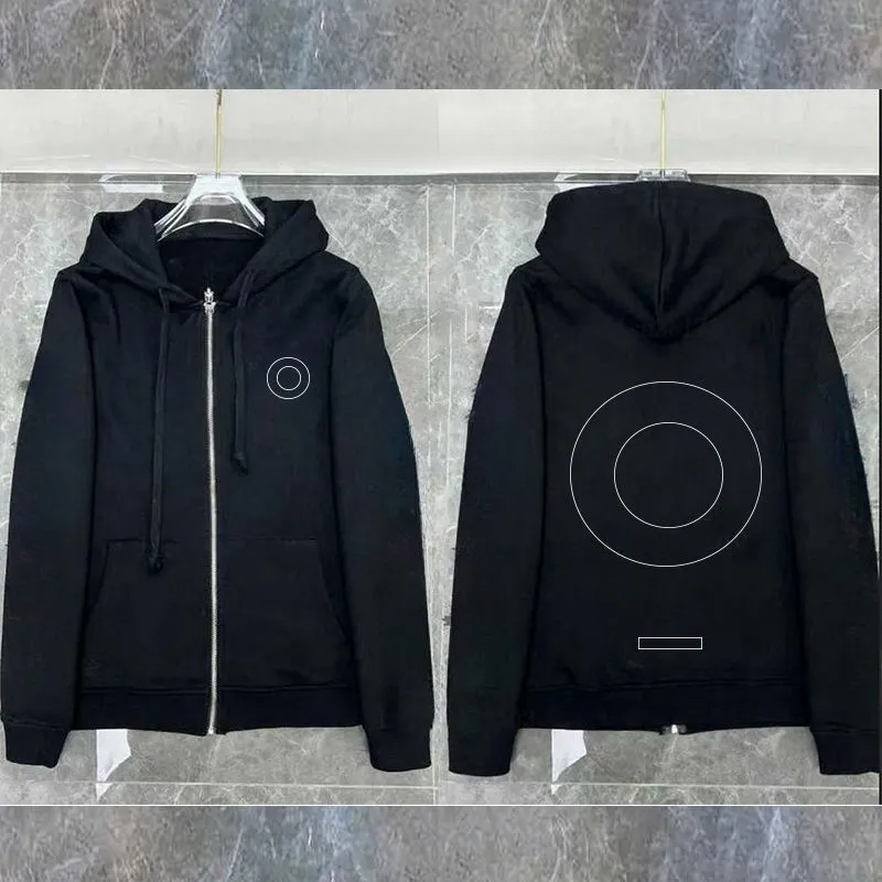 Chrome Hoodie Jacket Mens Loose Fit Long Sleeve Zip-Up Hoodie Unisex Streetwear Outerwear