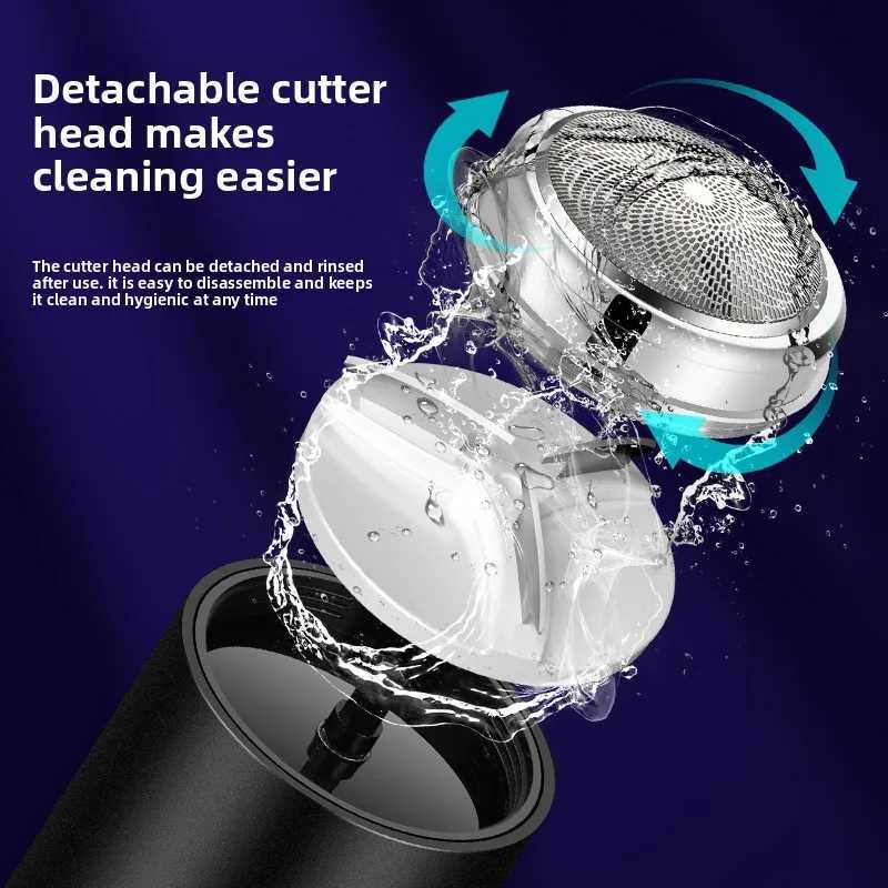 Mens portable shaver with fast charging long battery life washable essential for business home and travel W250625