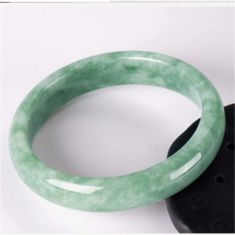 Genuine Natural White Green Jade Bangle Bracelet Chinese HandCarved Fashion Charm Jewelry Accessories Amulet Gifts Men Women 250625