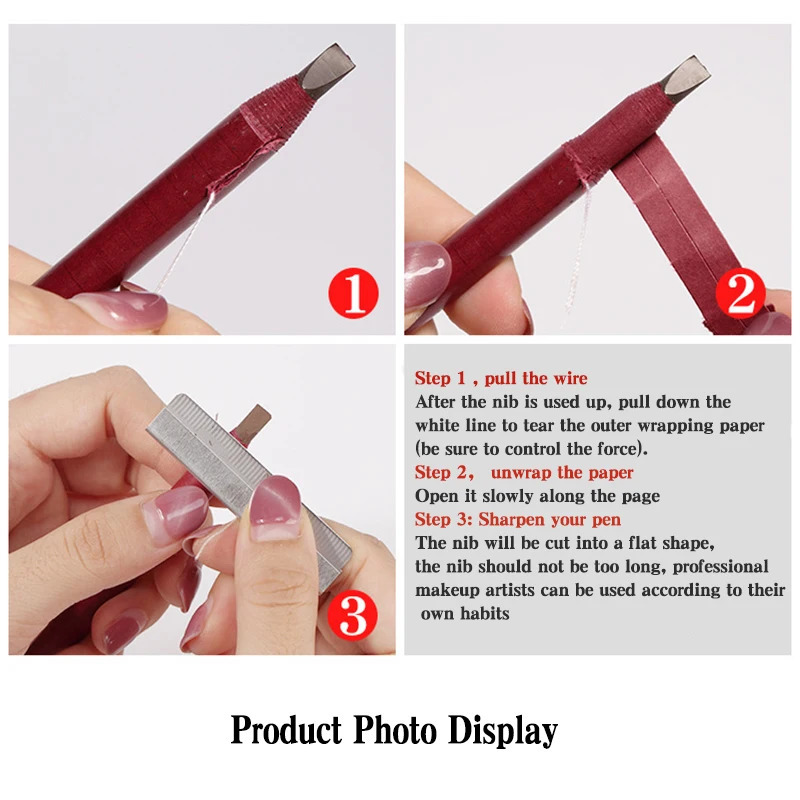 Brown Eyebrow Pencil Cosmetic High Quality Professional Waterproof Original Makeup Beauty String Pencil Natural Long-Lasting 250625