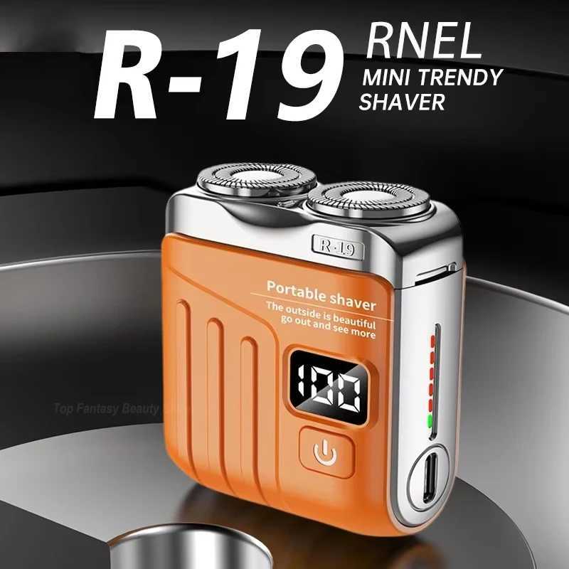 Electric Smart Shaver Digital Display Mini Dual Blade Rechargeable Shaver Household Car Shaver Powerful Mens Gift Shaver W250625