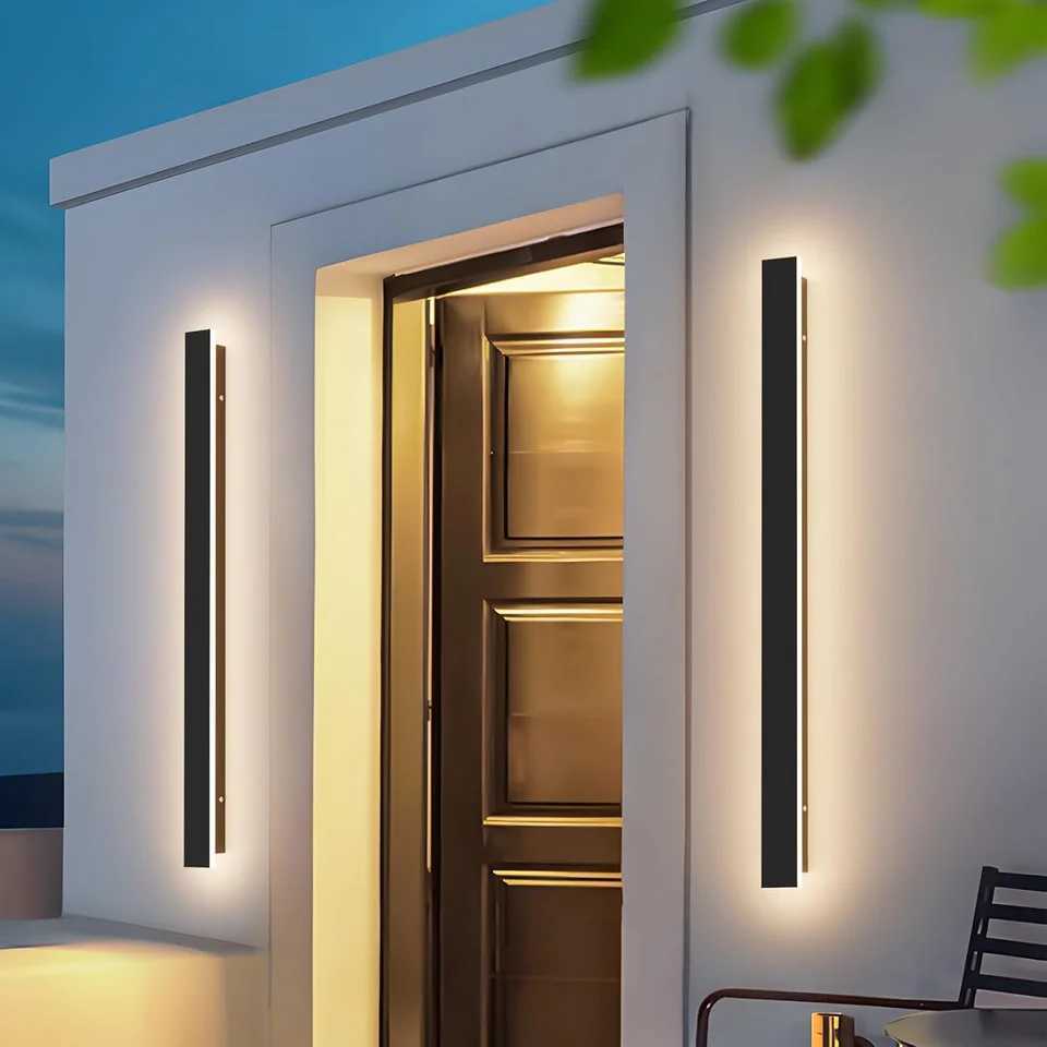 Outdoor Modern Waterproof IP65 Wall Light Porch Garden Wall Lamp Fixtures Garage Front Door Decoration Anti-water Wall Lighting XJ250624