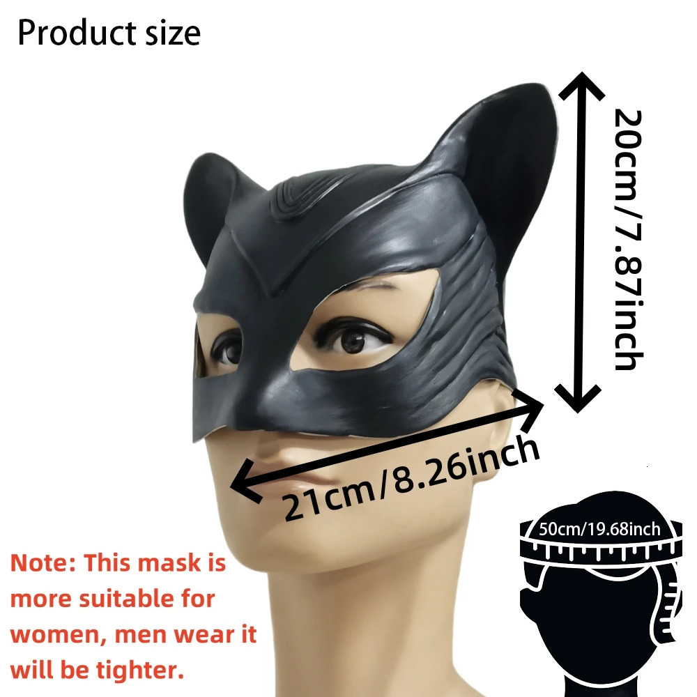 110Pc Halloween Party Mask Dress up Half Face Headwear Woman Sexy Catwoman Cosplay Accessories Props Latex Masks Costumes 250625