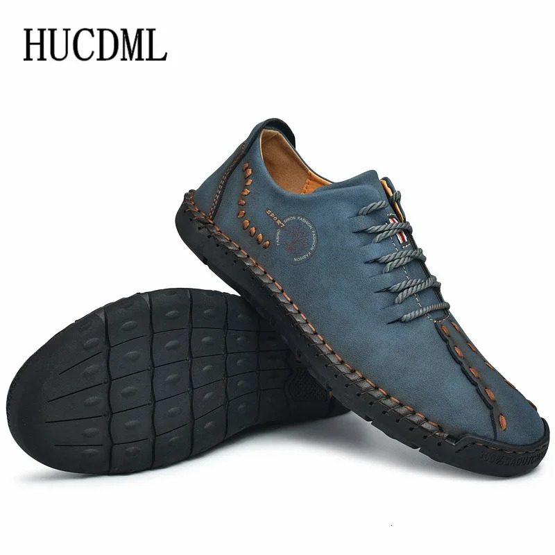 Handmade Leather Casual Men Shoes Comfortable Leather Casual Shoes Men Loafers Moccasins Driving Shoe Big Size 38-48 250624