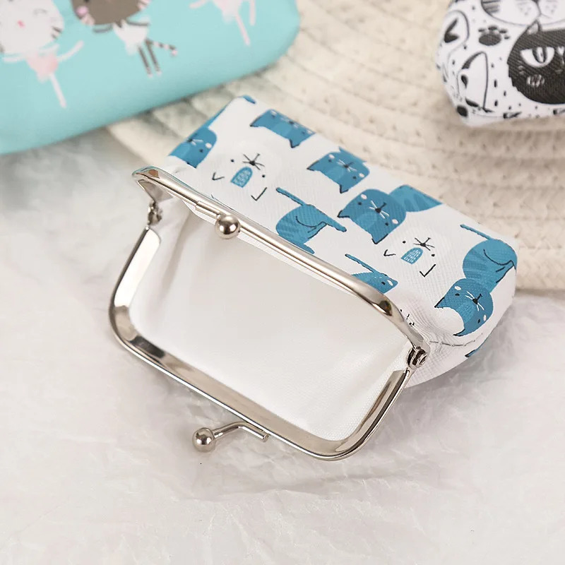 12 PCS Fashion PU Leather Coin Purse Lovely Kitty Woman Small Change Money Bags Holder Wallet Mini Pouch Souvenir 250623