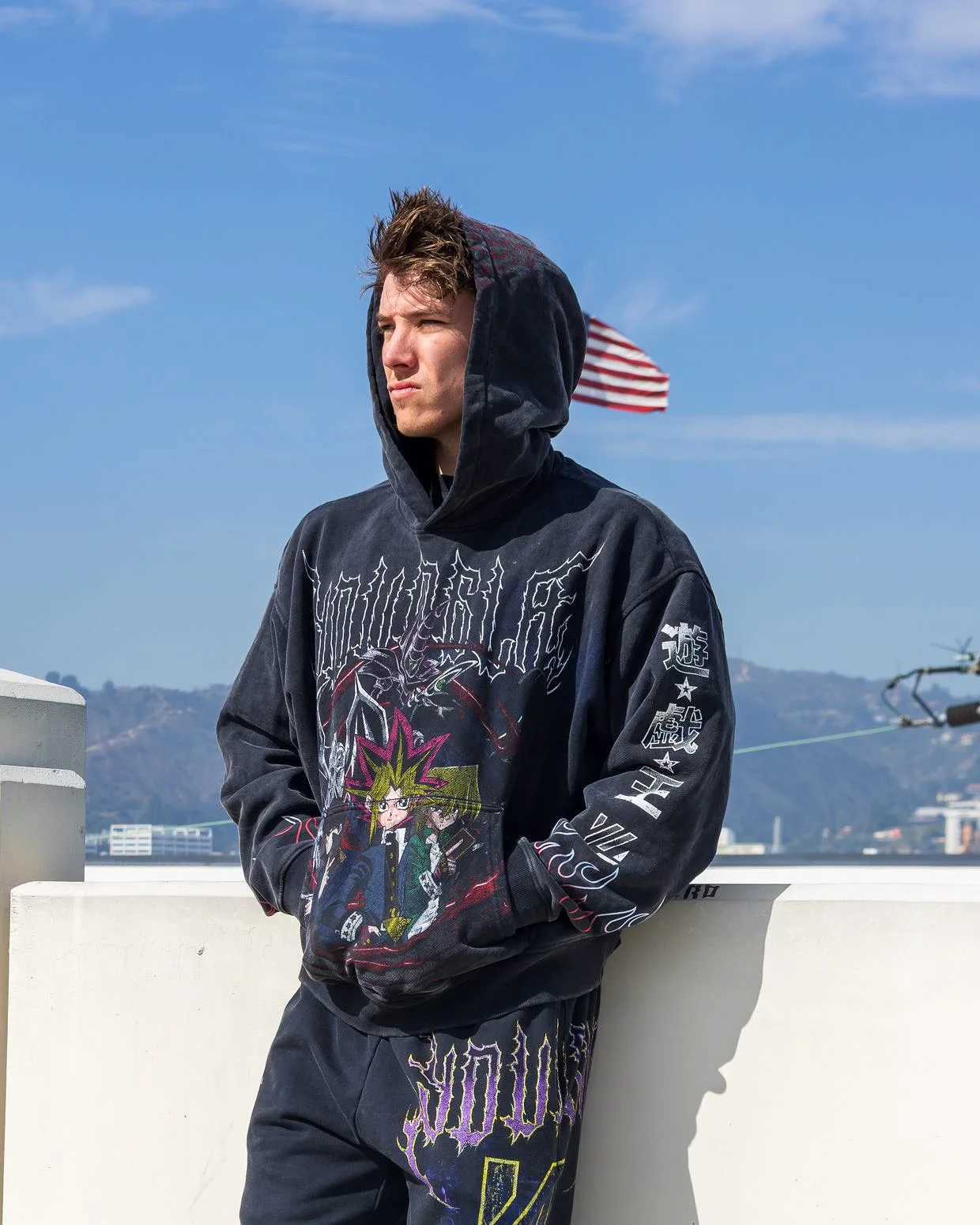 Shirts Pants Two Piece Set Hoodie Tracksuit Men Wide Leg Harajuku Streetwear Casual Sweatpants Joggers Y2k Tops X250625