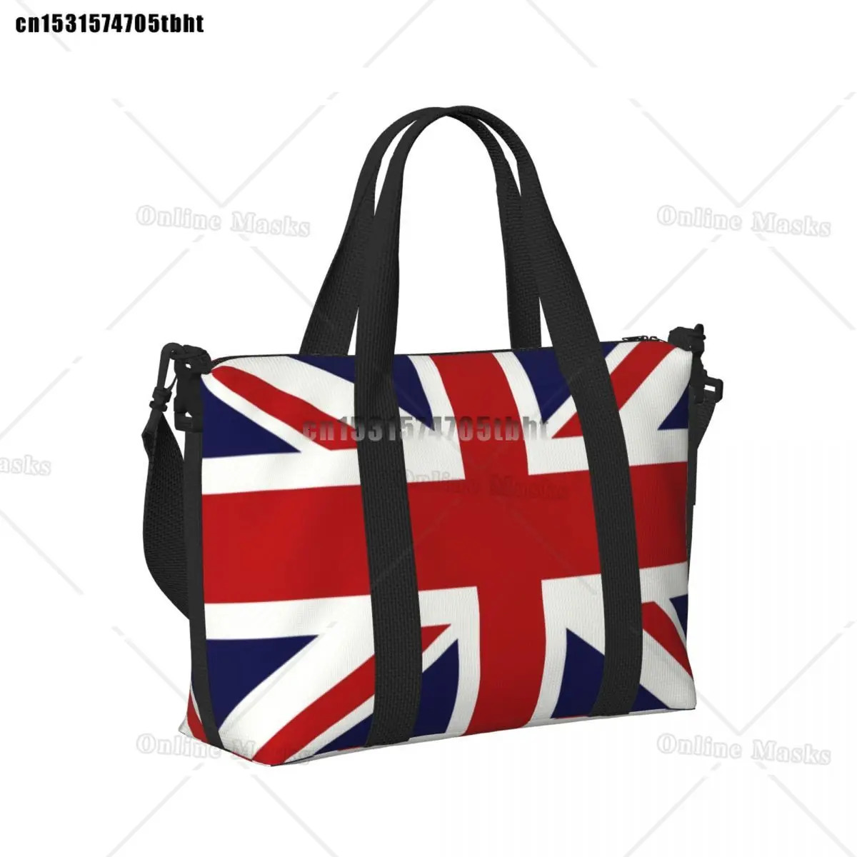 Union Jack Flag Of The UK Tote Bag Women Big Capacity Gym Beach Travel Bags 250624