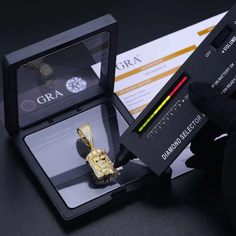 Dropshipping Luxury 925 Sterling Silver VVS Moissanite Diamond Iced Out Jesus Head Pendant Necklace for Men Women