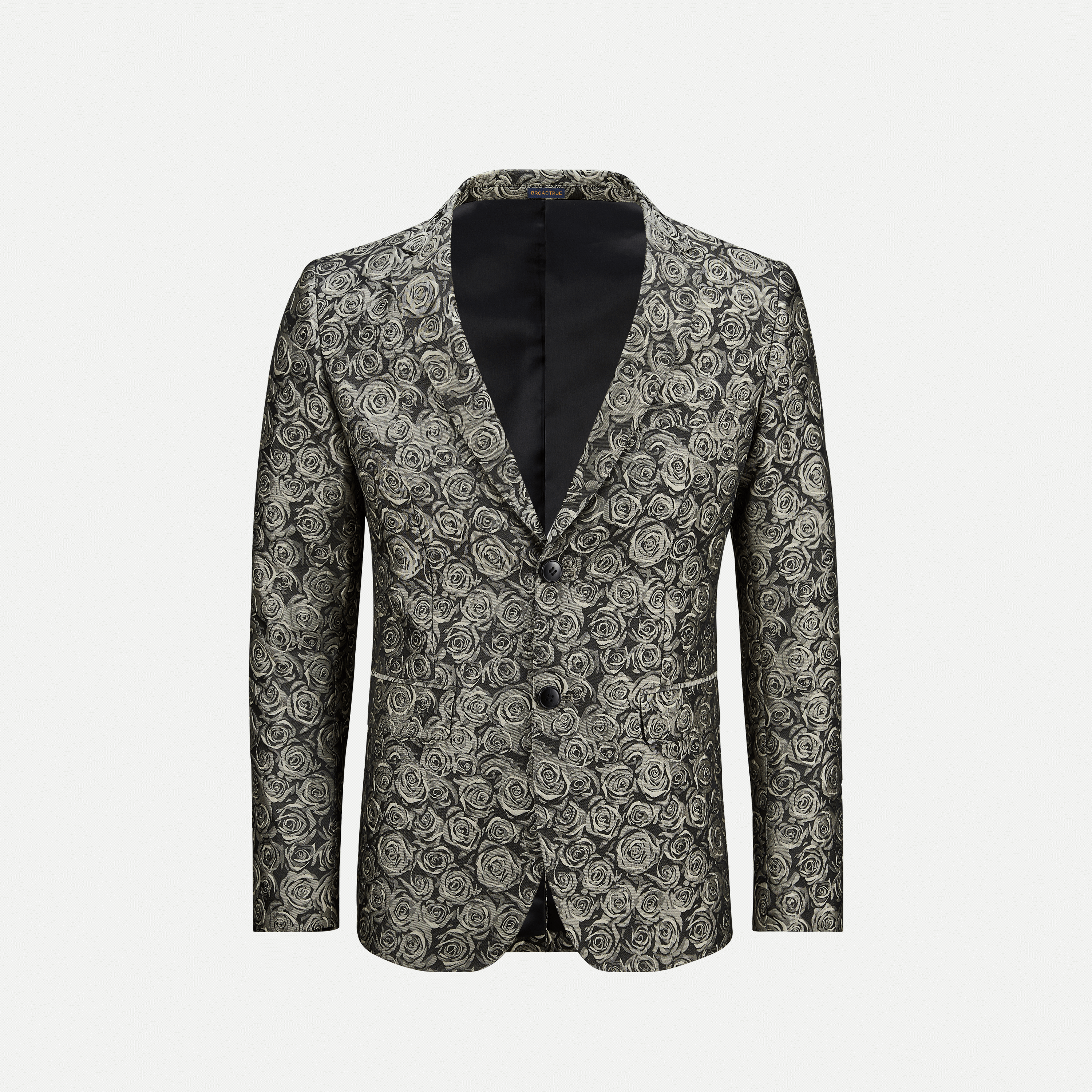 Italian Jacquard Men's Suit Jacket - Champagne Rose Color