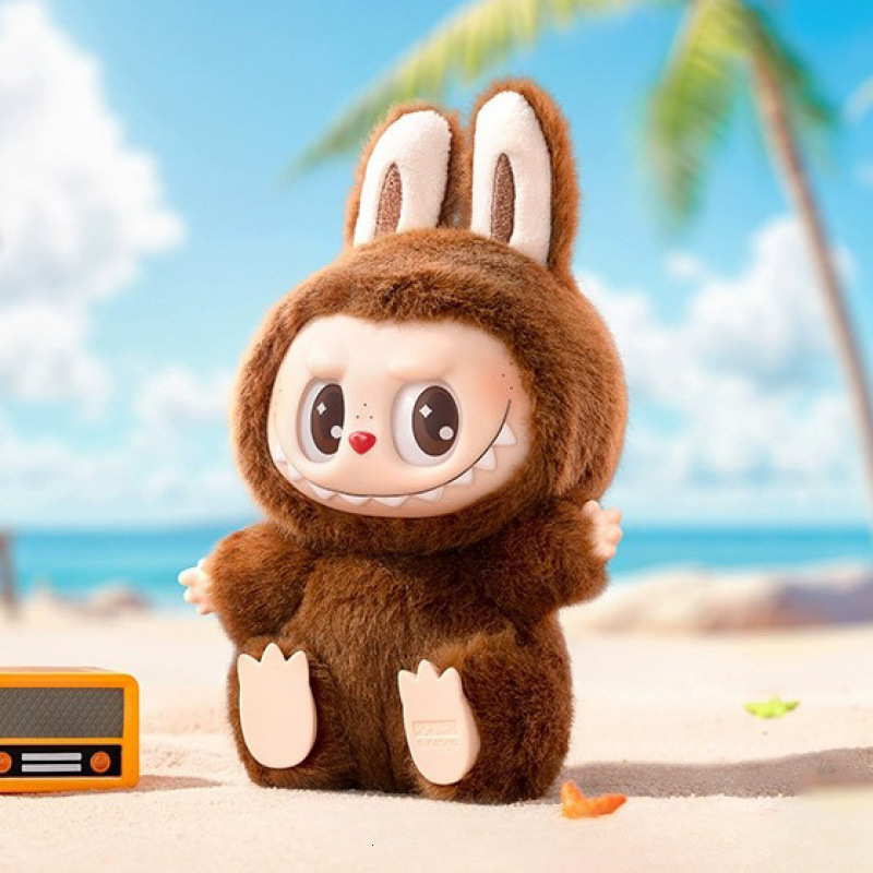 Free Shipping Designer Doll Pendant Labubu Heartbeat Macaron Plush Doll Toy Labubu Doll Keychain Bubble Mart