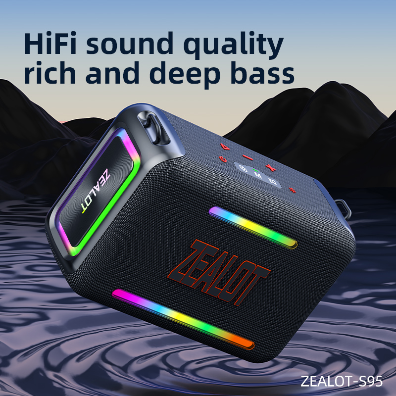 S95 Customizable Zealot Durable Waterproof Wireless Bluetooth Speaker for Outdoors Easy Pairing & Robust Design